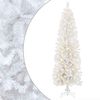 vidaXL Kunstmatige slanke kerstboom 180 cm 300 LED's Warmwit