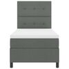 vidaXL Boxspring bed met matras Donkergrijs 90 x 200 cm Stof