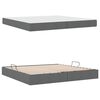 vidaXL Opbergbed met matras Donkergrijs 200 x 200 cm Polyester