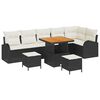 vidaXL Tuinbankenset 9 st Zwart poly rattan