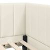 vidaXL Hoekbedframe met Matras met matras 2 pcs Cr&egrave;me Fluweel