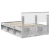 vidaXL Bedframe met hoofdeinde Beton 120 x 200 cm Massief grenenhout