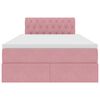vidaXL Opslag bed met matras met hoofdeinde Roze 120 x 190 cm Fluweel