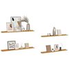 vidaXL Wandplank met plank 4 pcs Beige 100 x 9 x 3 cm Bewerkt hout