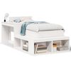 vidaXL Bedframe zonder matras massief grenenhout wit 75x190 cm