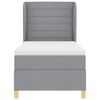 vidaXL Boxspringbed met Matras Donkergrijs 90x190 cm Lichtgrijs Stof