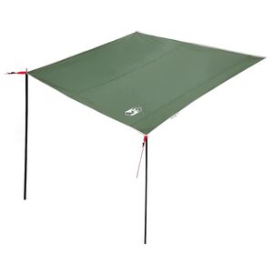 vidaXL Caravanluifel -persoons 240 x 300 cm Waterdicht Groen taft