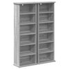 vidaXL CD Kast 2 st Grijs Sonoma 60 x 17 x 92 cm Bewerkt hout
