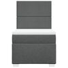 vidaXL Boxspring met matras stof donkergrijs 90x190 cm