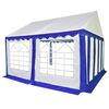 vidaXL Tuinpaviljoen 3x4 m PVC blauw en wit