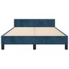 vidaXL Bedframe zonder matras 120x190 cm fluweel donkerblauw