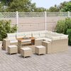 vidaXL Tuin Sofa Set met kussen 13 pcs Beige poly rattan