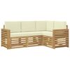 vidaXL Sofa-Sets 4 pcs Wit en cr&egrave;mekleurig 191 x 132,5 x 73 cm