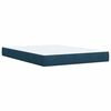 vidaXL Boxspring met matras fluweel donkerblauw 140x190 cm