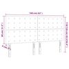 vidaXL Hoofdbord LED 160x5x118/128 cm fluweel zwart