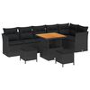 vidaXL Tuinbankenset 9 pcs Zwart poly rattan