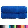 vidaXL Handdoeken SOLUND 2 st 600 g/m&sup2; 50x100 cm blauw