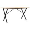 vidaXL Eettafel X-frame 160x80x75 cm massief grenenhout en staal