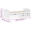 vidaXL Slaapbank met 5 lades IRUN 90x200 cm massief grenenhout wit