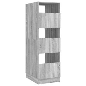 vidaXL Wasmeubel met opslag Grijs Sonoma 50 x 68 x 162 cm Bewerkt hout