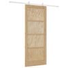 vidaXL Schuifdeur Natuurlijk en Wit 86 x 211 cm Massief grenenhout