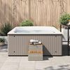 vidaXL Hottub-opstap 50x50x50,5 cm poly rattan&massief acaciahout
