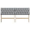 vidaXL Gestoffeerd hoofdbord Lichtgrijs 180 cm Massief grenenhout