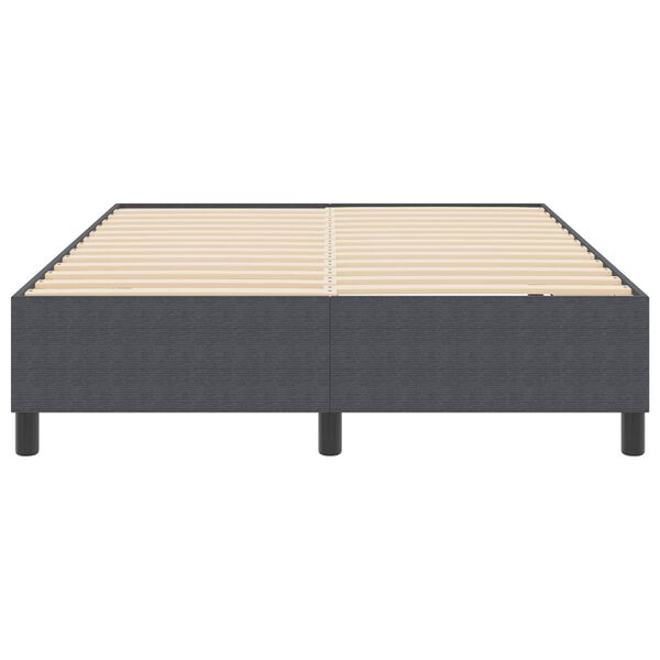 vidaXL Platform bedframe Donkergrijs 160 x 200 cm Stof