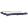 vidaXL Boxspring met matras stof blauw 200x200 cm