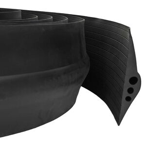 vidaXL Drempelprofiel voor garagedeur Zwart 75 x 12 mm 1 m EPDM-rubber