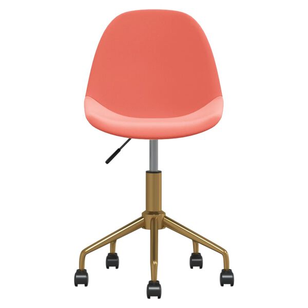 vidaXL Eetkamerstoelen draaibaar 4 st fluweel roze