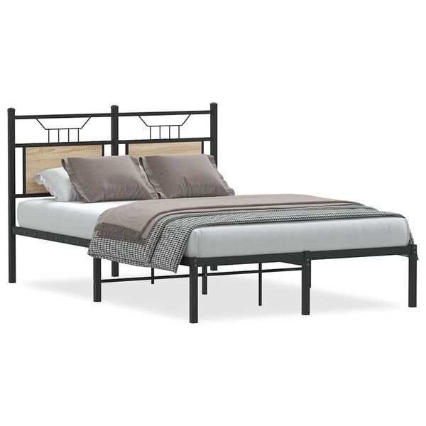 vidaXL Bedframe zonder matras hout sonoma eikenkleurig 120x190 cm