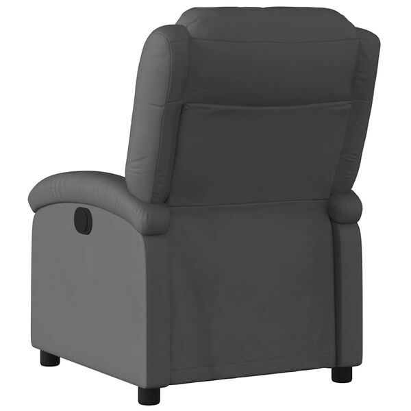 vidaXL Fauteuil echt leer grijs
