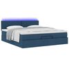 vidaXL Ottoman bed met matras en LED's 160x200cm stof blauw