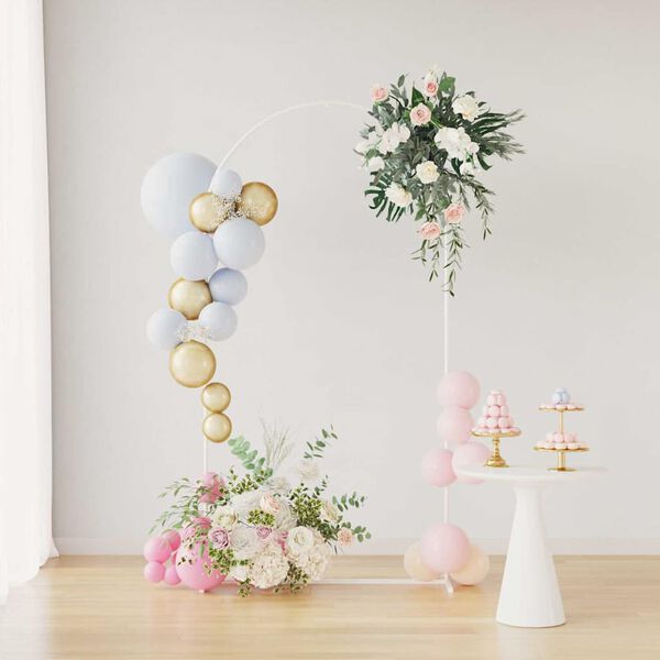 vidaXL Trouwrand Wit 100 x 39 x 200 cm Staal