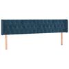vidaXL Boxspring met matras fluweel donkerblauw 180x200 cm