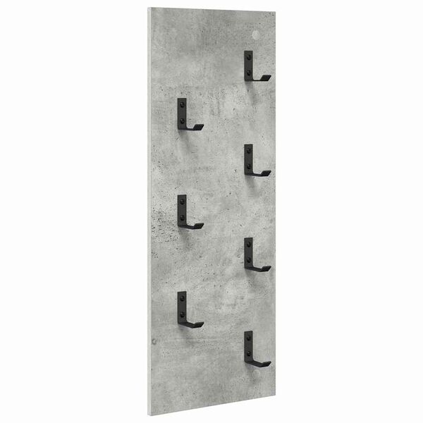 vidaXL Wandgemonteerde kapstok met opslag Beton Grijs 30 x 1,5 x 80 cm