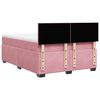 vidaXL Boxspring met matras fluweel roze 140x190 cm