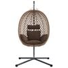 vidaXL Hangende ei-stoel Koffiebruin 104 x 100 x 191 cm poly rattan