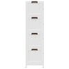 vidaXL Opbergbox stapelbaar met wielen 4-laags 75 L 64x40x141,5 cm
