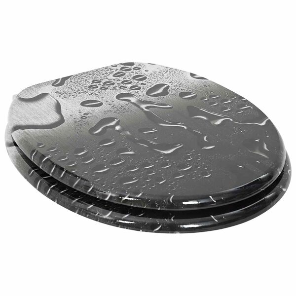 vidaXL Toiletbril 2 pcs Grijs 44 x 38 cm MDF-plaat