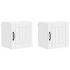 vidaXL Wandkast LUCCA 2 pcs Wit 40 x 31 x 40 cm Bewerkt hout