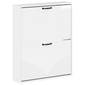 vidaXL Wandgemonteerde Schoenkast HOORN 71 x 17 x 86 cm Bewerkt hout