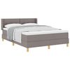 vidaXL Boxspringbed met hoofdeinde Taupe 190 x 140 cm Stof