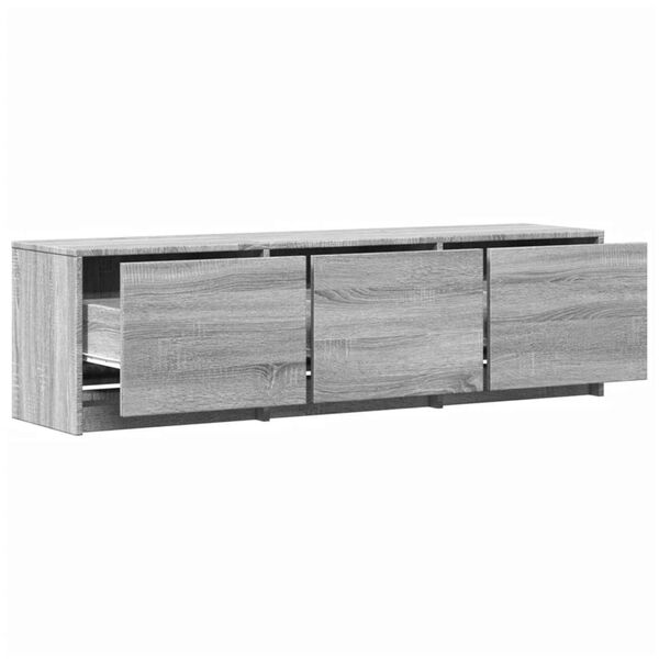 vidaXL TV-kast met LED Grijs Sonoma 140 x 34 x 40 cm Bewerkt hout