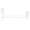 vidaXL Bedframe met hoofd- en voeteneinde&nbsp;metaal wit 193x203 cm