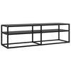 vidaXL Tv-meubel 140x40x40,5 cm gehard glas zwart