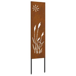 vidaXL Tuin Privacy Screen Fretwerk Roestig 32 x 140 cm weervast staal