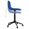 vidaXL Eetkamerstoelen draaibaar 4 st fluweel blauw