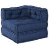 vidaXL Modulair bank 2 pcs Indigo 140 x 70 x 56 cm Stof